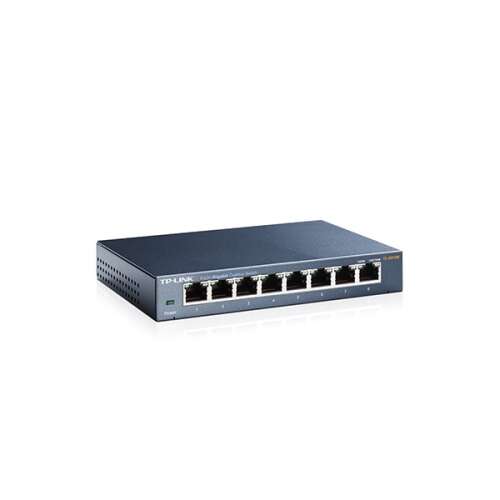 TP-Link TL-SG108 Fara management Gigabit Ethernet (10/100/1000) Negru