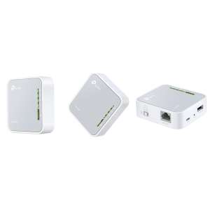 TP-Link TL-WR902AC AC750 Nano Reise-Router Collage - TP-Link Wi-Fi-Router, Adapter