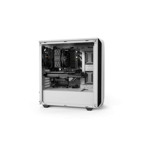 Be Quiet! Pure Base 500 White ATX Mid Tower Computergehäuse, weiß, Seitenansicht