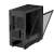 DeepCool CH370 black computer case with tempered glass side panel, side view