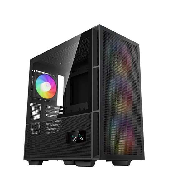 DeepCool Számítógépház - CH560 DIGITAL (fekete, 3x14cm +1x12 vent...
