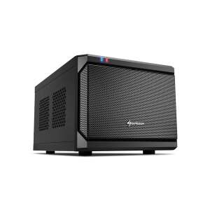 Sharkoon QB One Mini-ITX PC-Gehäuse, schwarz, Vorderansicht - Computergehäuse