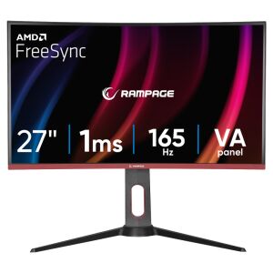 Rampage Voyager 27-palcový zakrivený herný monitor so 165 Hz obnovovacou frekvenciou a FreeSync - Monitory