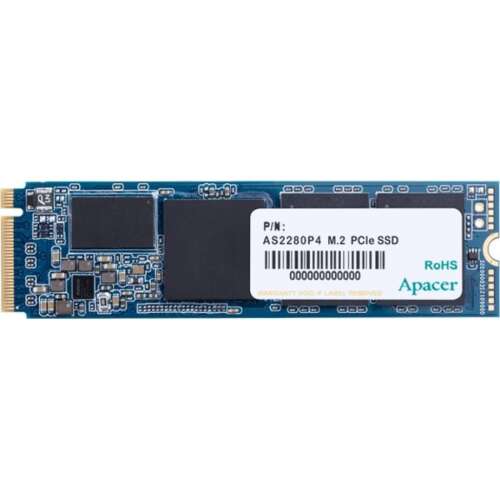 Apacer SSD AS2280P4 Series - 240GB AP240GAS2280P4-1 (M.2 PCI-E, Olvasás: 1800 MB/s, Írás: 1100 MB/s) 80386407