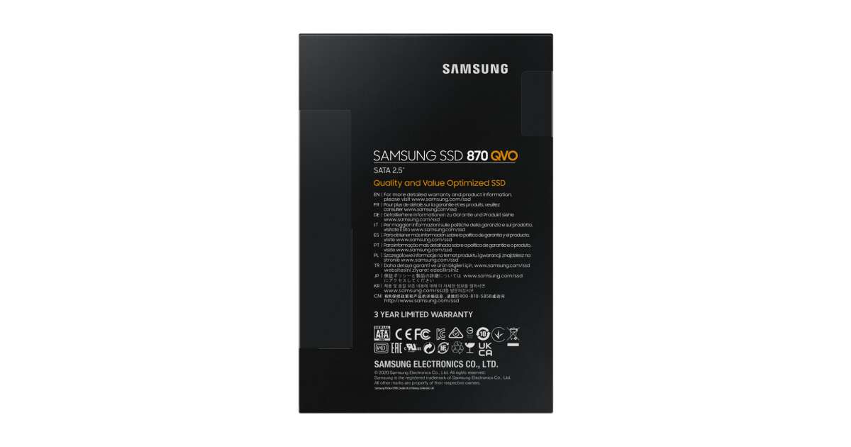 4TB SSD SAMSUNG 870QVO MZ-77Q4T0 ② Samsung 870 QVO Sata 2.5'' SSD 4TB (MZ-77Q4T0BW