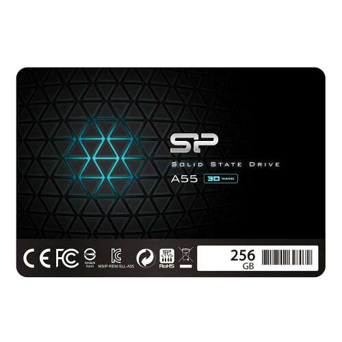 Silicon Power A55 256GB SSD, 2,5 inča SATA III, 3D NAND, 560MB/s brzina čitanja, 530MB/s brzina pisanja