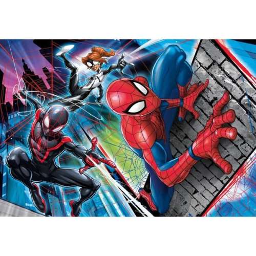 Puzzle Clementoni Marvel Spiderman 180 elementów, z postaciami Spidermana, Milesa Moralesa i Ghost Spider