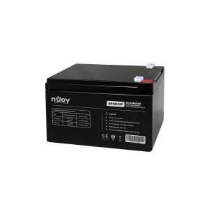 NJOY GP12122F 12V 12Ah AGM battery, sealed, maintenance-free, for UPS, alarm systems, security systems, cable TV, communication devices, heavy tools, control equipment, medical devices, games - NJoy