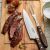 Tramontina Churrasco carving knife and meat fork set with roast beef