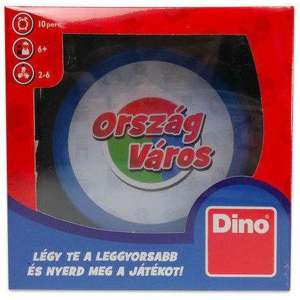 Dino Ország-Város Betű-Téma Társasjáték