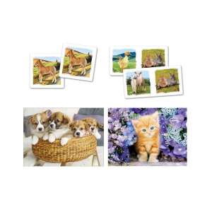Állatok 2x30 db-os puzzle, memória és dominó játék - Clementoni 31760611 Puzzle - Kutya