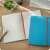 LEITZ Cosy Soft Touch B5 grid notebook, open and closed, blue with red elastic band