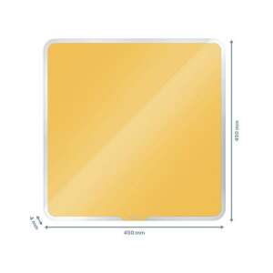 LEITZ Farfurie magnetică din sticlă, 45x45 cm, LEITZ Cosy, galben cald 32017522 Placi magnetice de perete din sticla