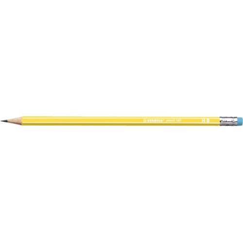 Stabilo Pencil 160 HB gelber Bleistift mit Radiergummi