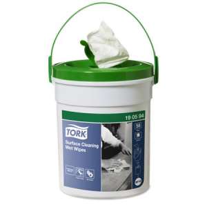 Tork Surface Cleaning Wet Wipes, 58 count, W15 system, Handy Bucket, white - General cleaner