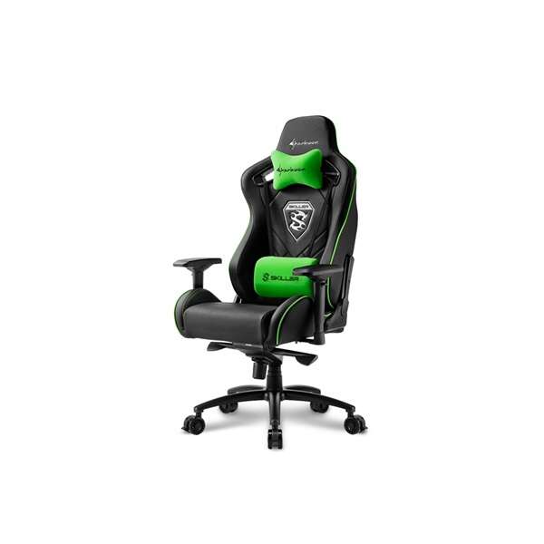 Sharkoon gamer szék - skiller sgs4 black/green (állítható háttáml...