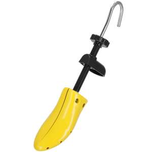 Żółty rozciągač do butów ze śrubą regulacyjną i hakiem - Pielęgnacja obuwia