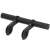 Springos bicycle handlebar extension, black, aluminum, 20.2 cm long, 22 mm diameter