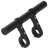 Springos bicycle handlebar extension, black, aluminum, 20.2 cm long, 22 mm diameter