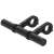 Springos bicycle handlebar extension, black, aluminum, 20.2 cm long, 22 mm diameter