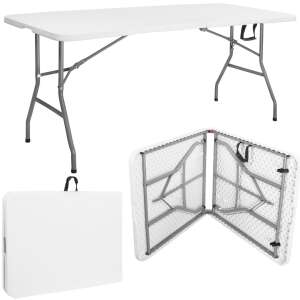 Springos Folding Catering Table 180 cm #white