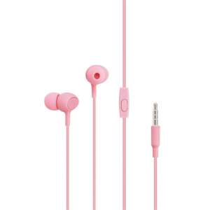 Cellect 3.5 Jack Stereo Headset in Pink, with microphone and control button - Peripheral