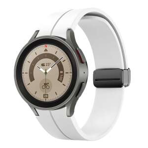 Pasek do zegarka Samsung Watch 4/5, silikonowy, magnetyczny, 20 mm, biały - Samsung Pasek do inteligentnego zegarka