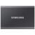 Samsung T7 2TB преносим SSD, преден изглед, сив цвят