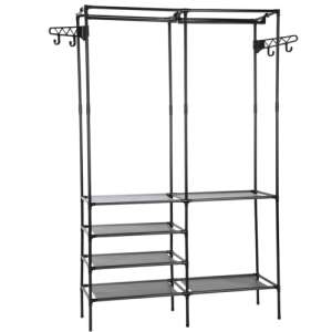 Depozitare haine deschise si pantofi, dulap, cu 6 rafturi, 170 x 108 x 36 cm 65100248
