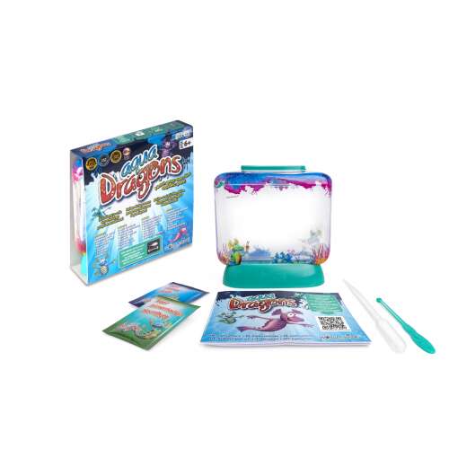 Setul Aqua Dragons Underwater World, un set complet pentru eclozarea și creșterea propriilor Aqua Dragons, include un rezervor, hrană și o lupă