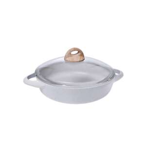 Fissman Borneo 3.6L Aluminum Pot with Lid, Grey - Fissman