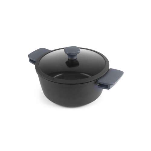 Ibili Neo 4,3L Aluminium Topf mit Deckel, Schwarz