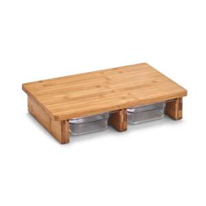 Zeller Two-Tray Cutting Board Set, Bamboo/Plastic, 40.5x26.5x8.5 cm, Brown 65132981