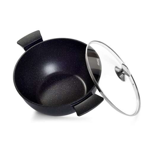 Fissman-Grande garnek z pokrywką, aluminium, 44х32х18 cm, 9300ml, czarny