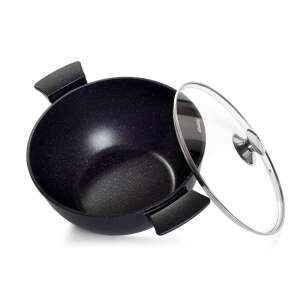 Fissman Grande 9.3L Aluminiumtopf mit Deckel, schwarz - Töpfe