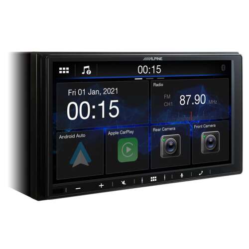 Radio auto Alpine ILX-W690D cu ecran tactil de 7 inci, Android Auto, Apple CarPlay, Bluetooth și suport pentru cameră spate și față