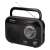 Sencor SRD 210 B portable radio in black, with telescopic antenna and handle