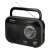 Sencor SRD 210 B portable radio in black, with telescopic antenna and handle