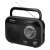 Sencor SRD 210 B portable radio in black, with telescopic antenna and handle