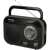 Sencor SRD 210 B portable radio in black, with telescopic antenna and handle