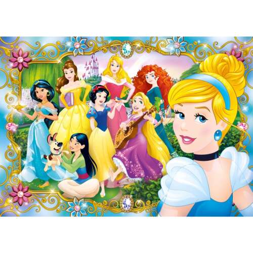 Clementoni Disney Hercegnők Supercolor ékszer-puzzle 104db-os (20147)