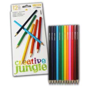 Creative Jungle coloured pencil set 12pcs normal hexagon