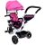 Funfit Kids Twist rózsaszín tricikli napellenzővel, szülői fogantyúval és tárolókosarakkal