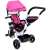 Funfit Kids Twist 360°-ban fordítható tricikli kosárral és dudával rózsaszín-fekete színben