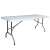 Italform 180cm White Foldable Garden Table, angled view