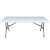 Italform 180cm White Foldable Garden Table, full view
