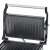 Adler AD 3052 electric grill, open, black and silver, close-up of grill plates