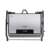 Adler AD 3052 electric grill, black and silver, non-stick grill plates, front view