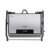 Adler AD 3052 electric grill, black and silver, non-stick grill plates, front view