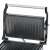 Adler AD 3052 electric grill, black and silver, open, close-up of the top grill plate